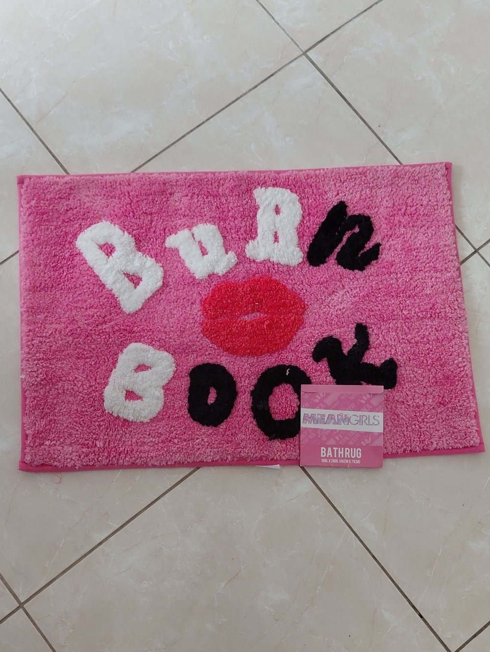 Mean Girls Pink 'Burn Book' Decorative Bath Rug